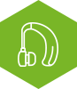 Icon with hearing device